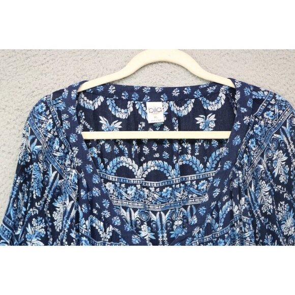 Bila 3/4 Balloon Sleeve Gauzy Top-Size XL-Boho-Hippie - Picture 4 of 10